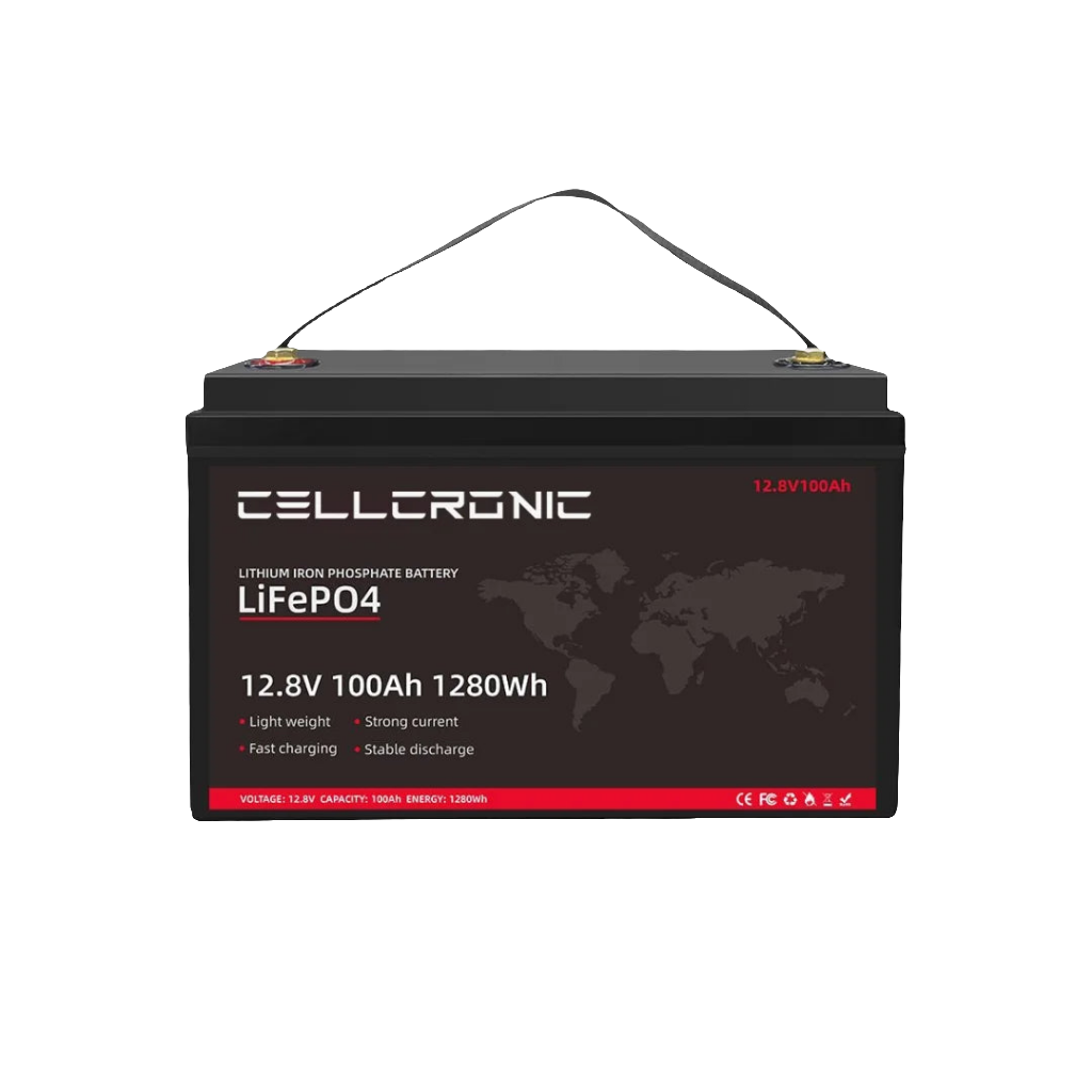 Cellcronic 12V-100Ah-1280Wh LiFePo4 Battery